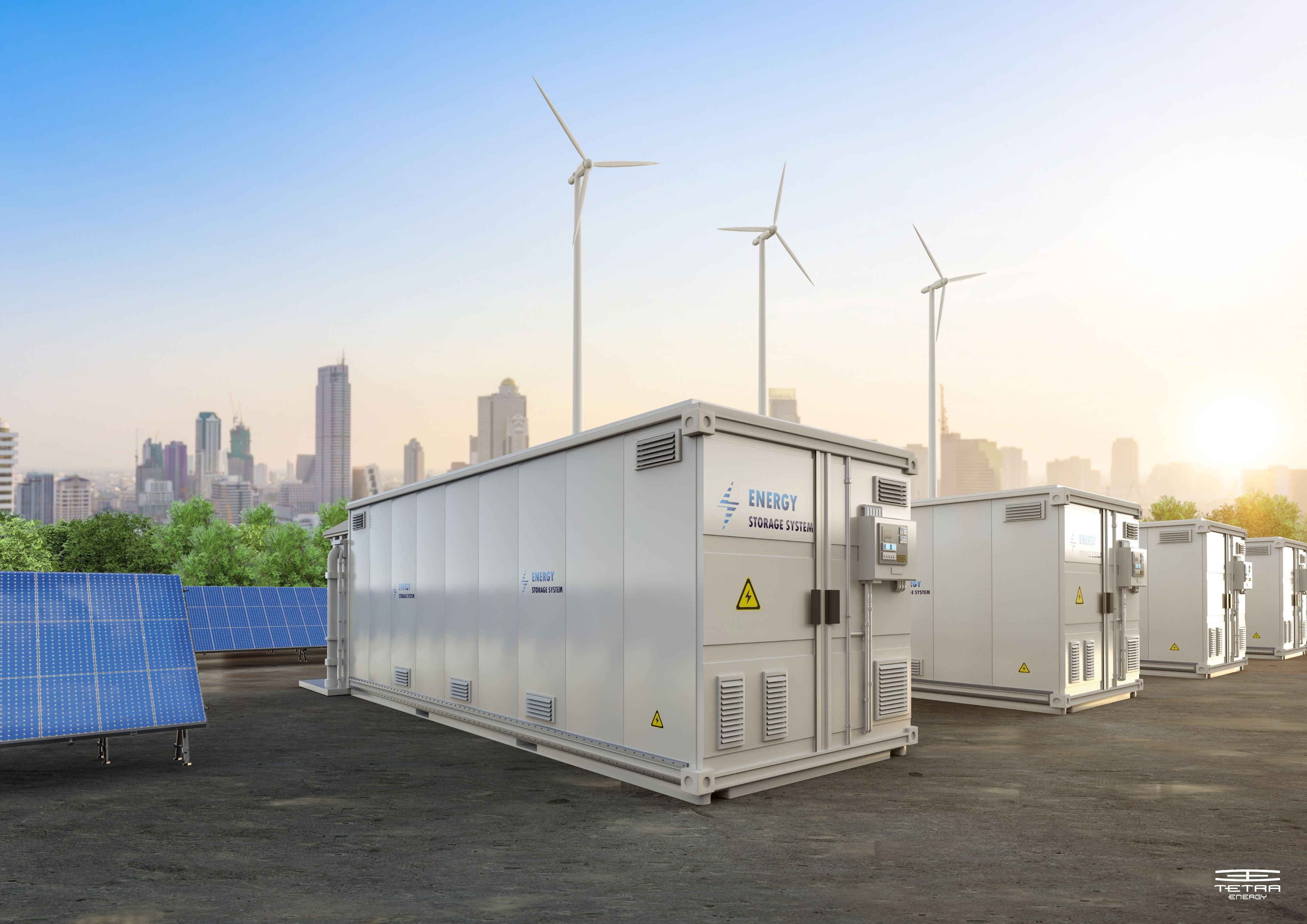 Usinas de geração — solar, eólica e armazenamento